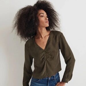 Madewell Olive Long Sleeve Women's Top